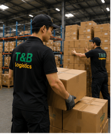 Vận hành bốc xếp nâng hạ trong kho bãi T&B Logistics